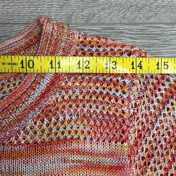 NWOT JohnPaulRichard Space Dyed Sweater Tunic 3/4 Sleeve Orange S - Picture 6 of 15